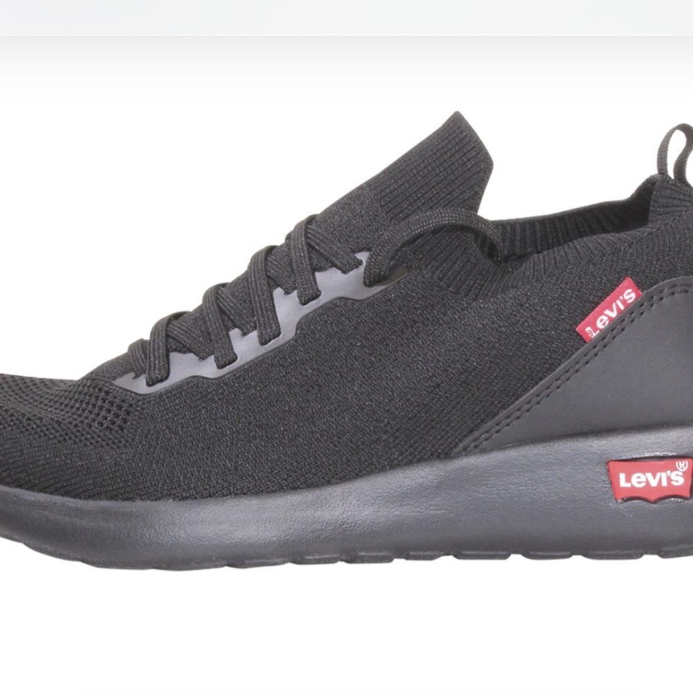 Levi's Men's Black Knit Lace-Up Sneakers
